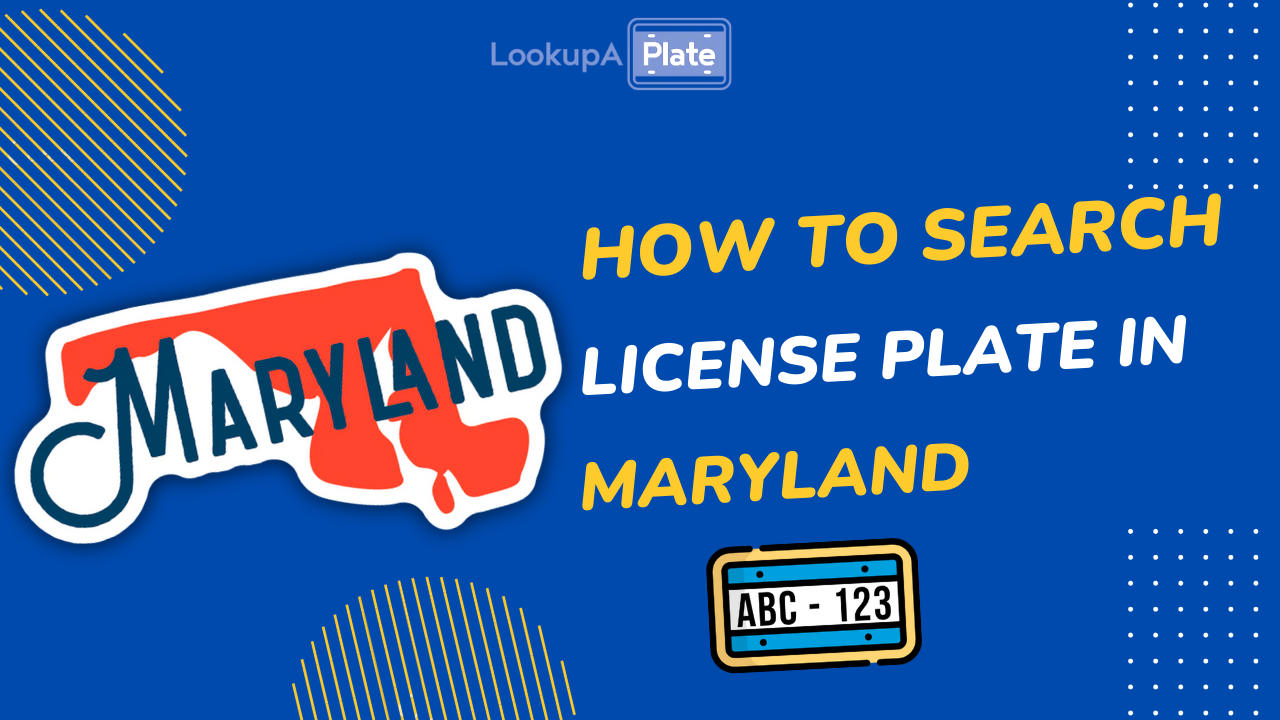 how to search a license plate in Maryland