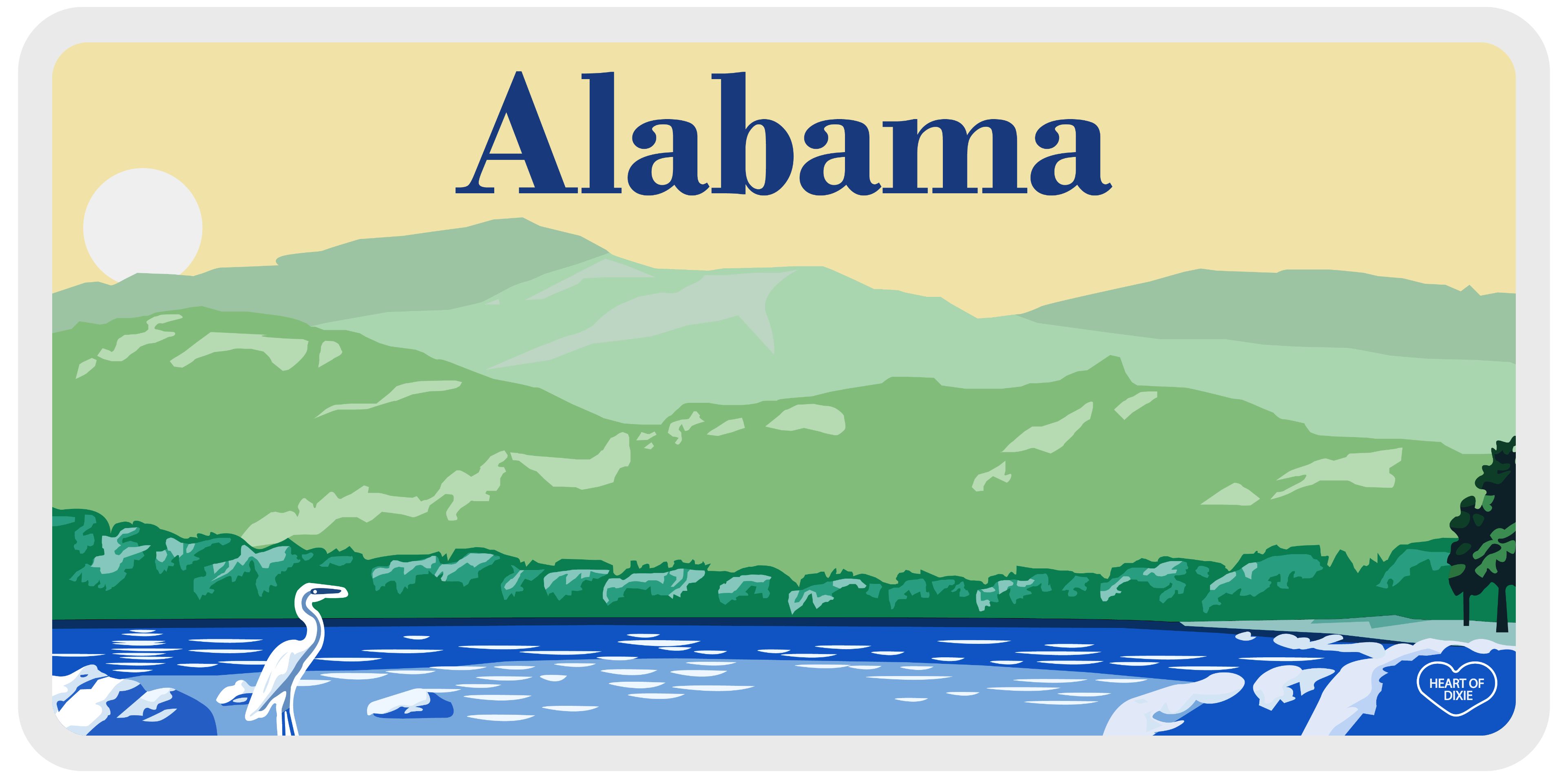 Sample Alabama License Plate