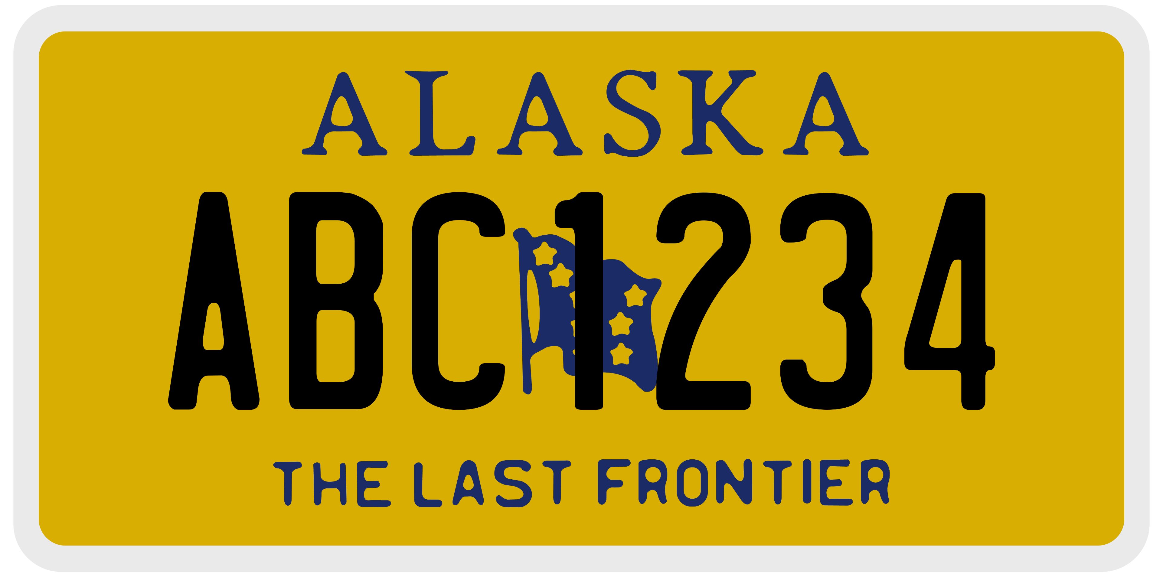 Alaska License Plate Sample