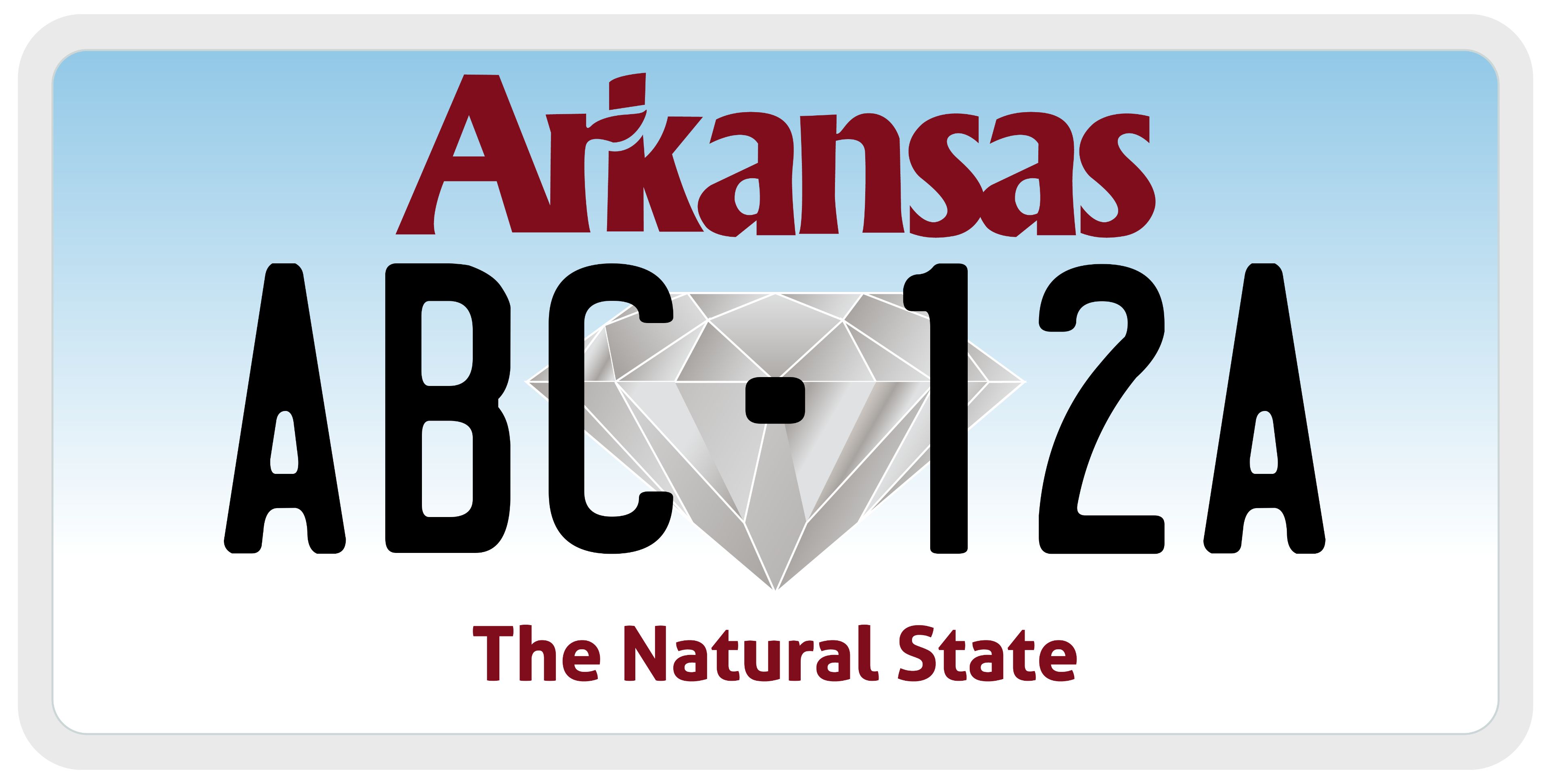 Sample Arkansas License Plate