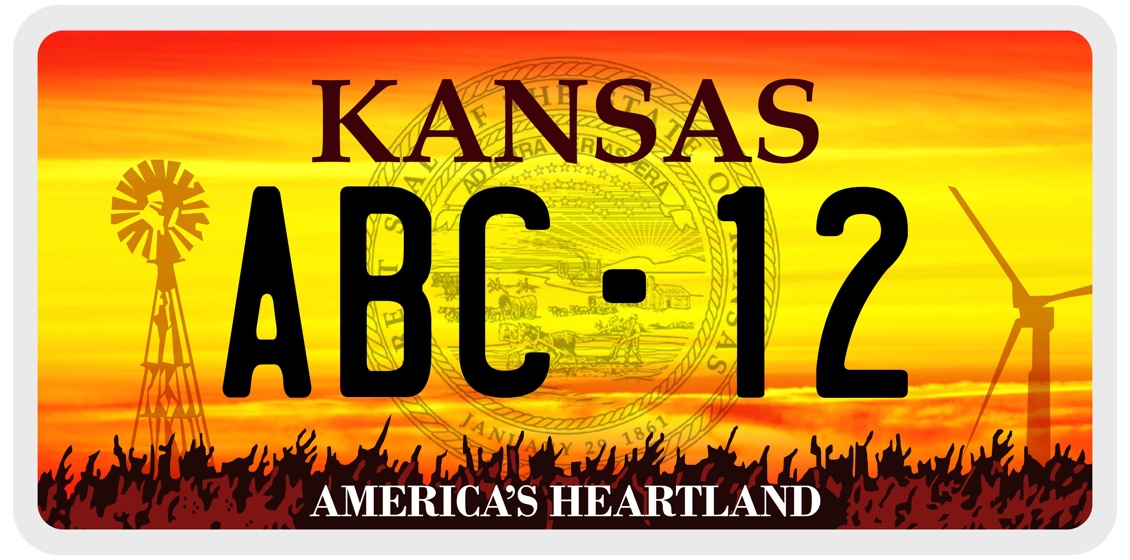 Sample Kansas License Plate