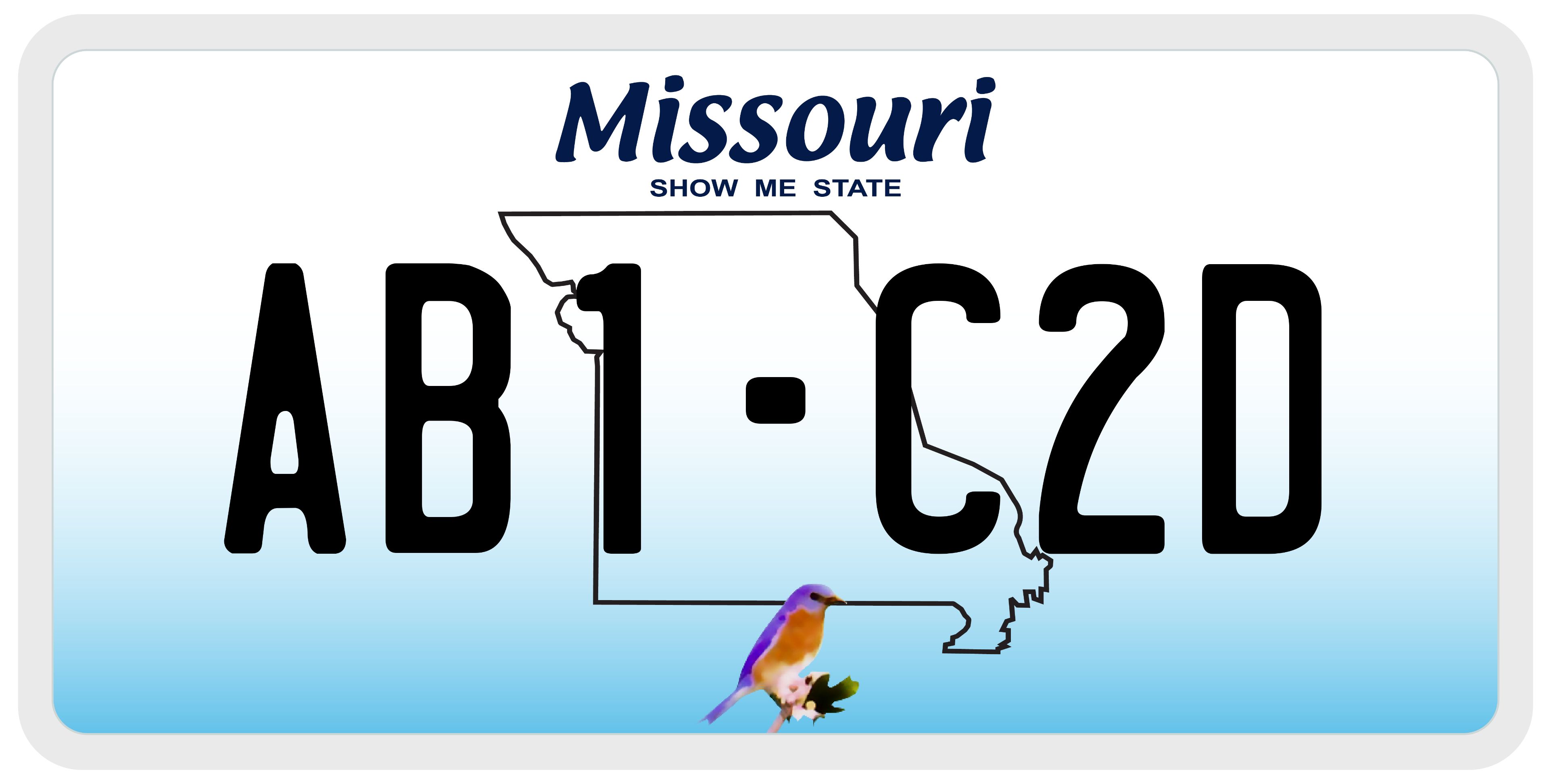 Missouri License Plate Sample