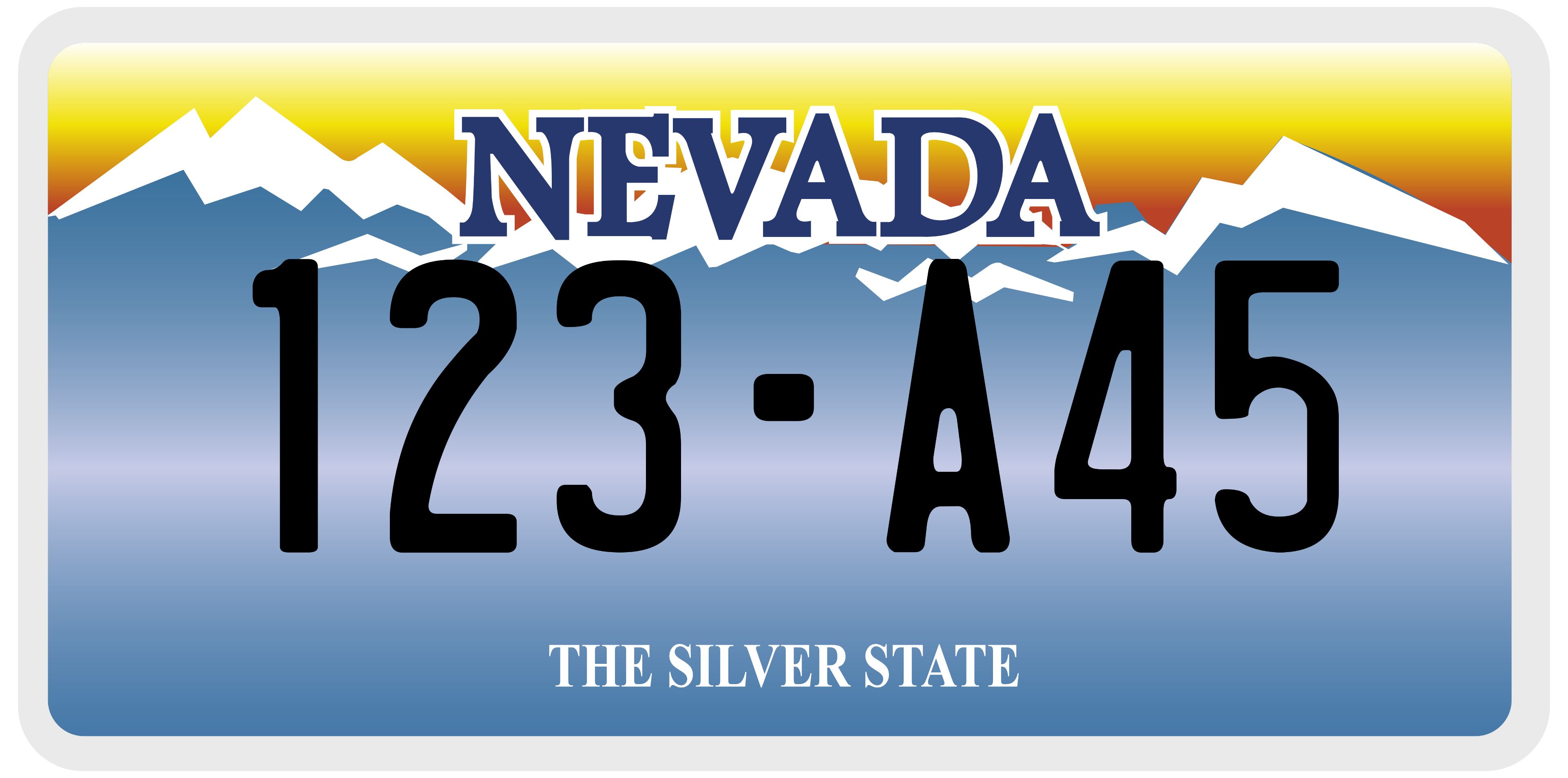 Nevada License Plate Sample