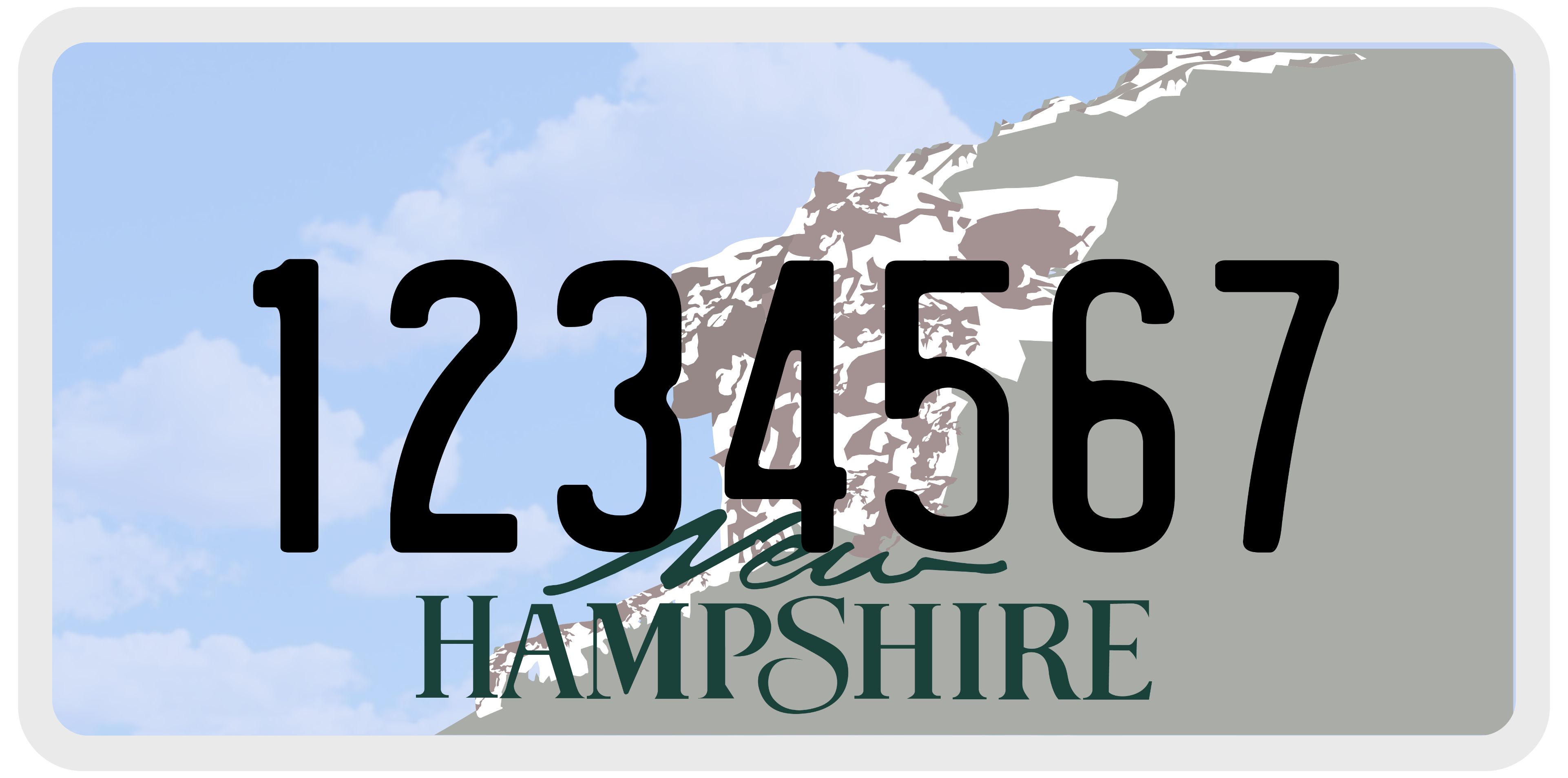 New Hampshire License Plate Sample
