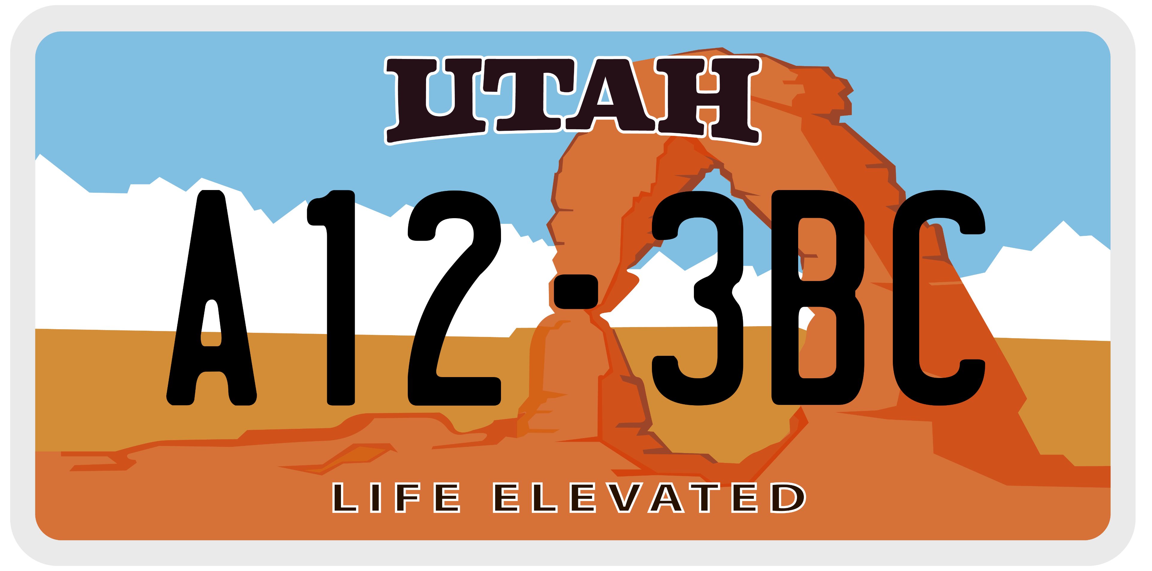 what does an utah license plate look like