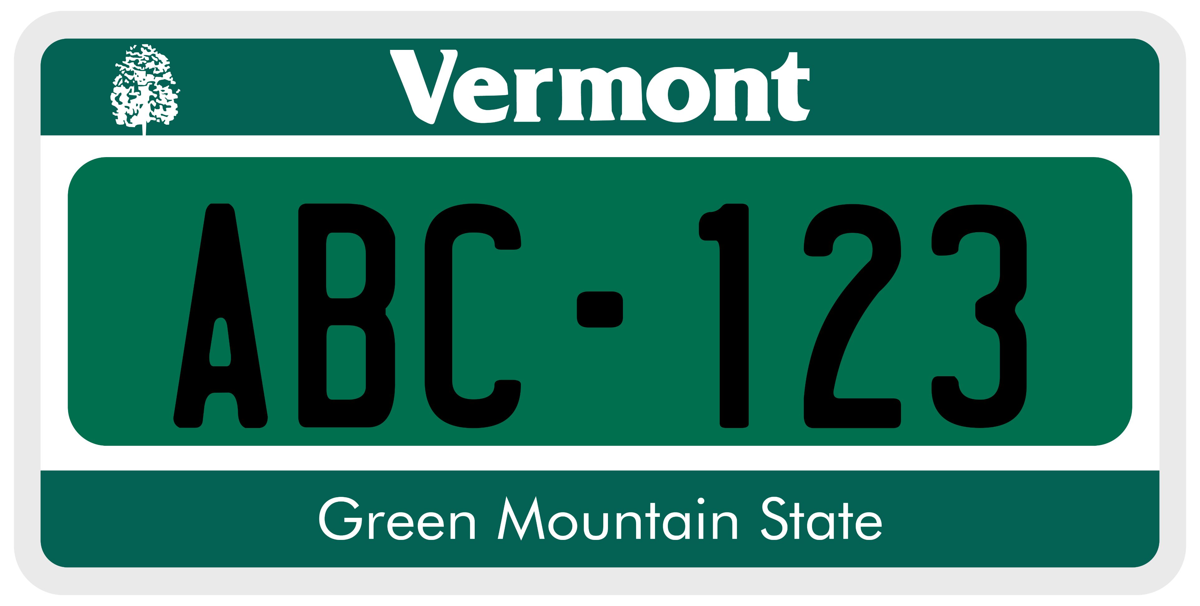 what does a Vermont license plate look like?